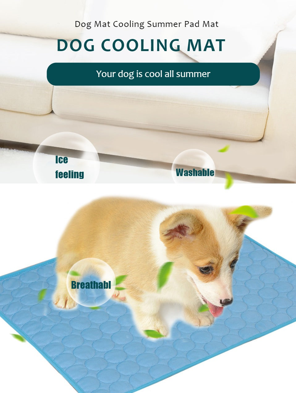 π Cooling Mat for Dogs & Cats β Summer Ice Pad Bed, Extra Large & Durable