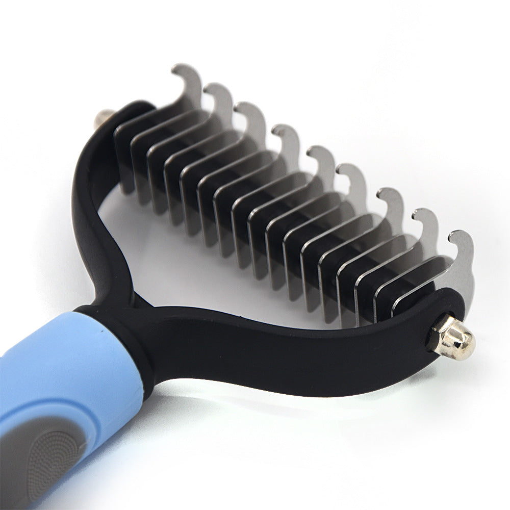Dog & Cat Deshedding Brush – Professional Pet Hair Remover Grooming Tool