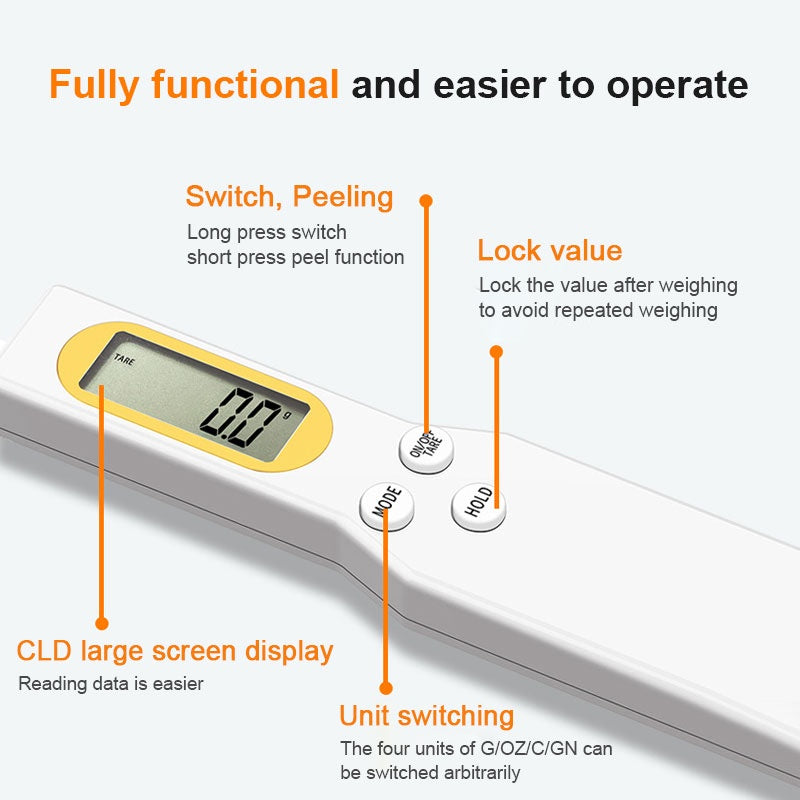 Digital Pet Food Scale Spoon – Precise 500g LCD Measuring Scoop for Dogs & Cats)