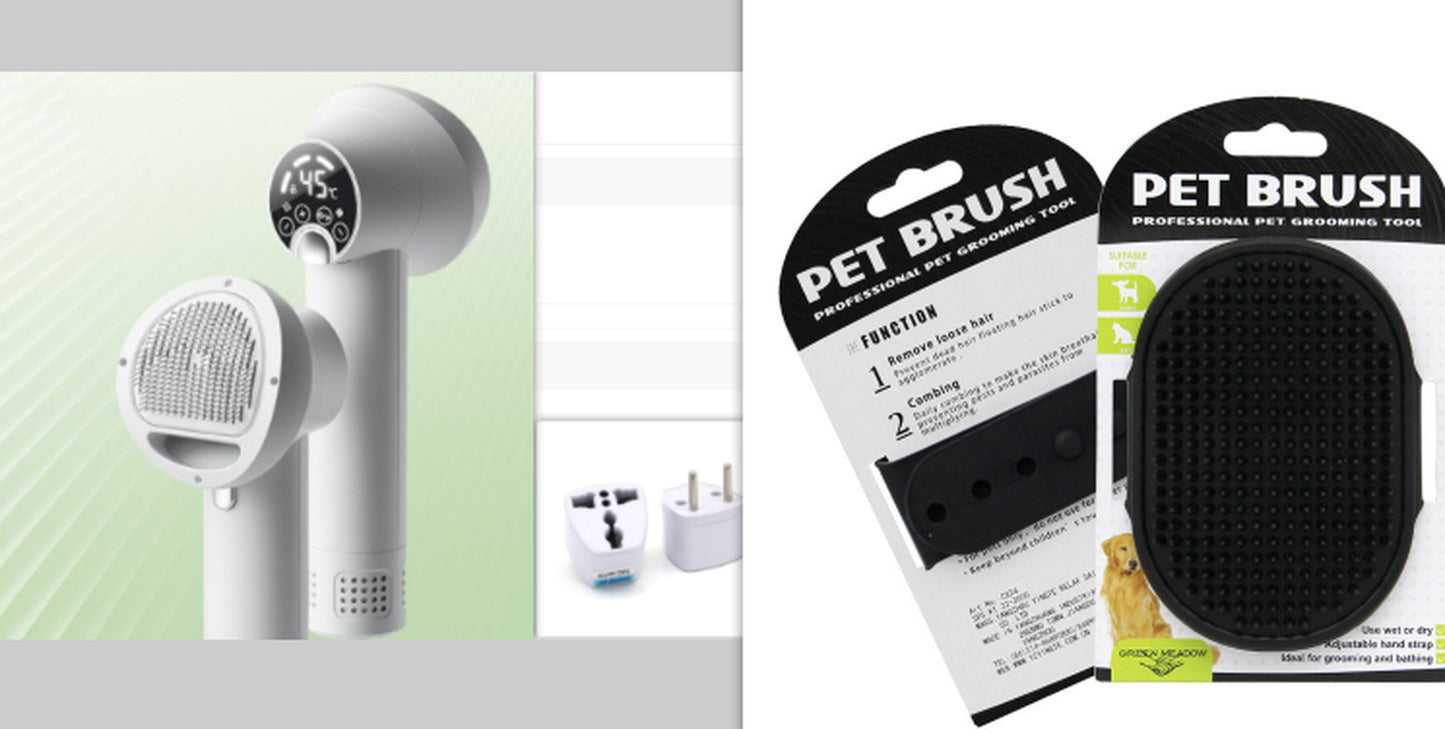 πΎ Smart Pet Hair Dryer & Comb 2-in-1 β Silent, Safe, and Powerful Grooming Tool for Dogs & Cats πΆπ±