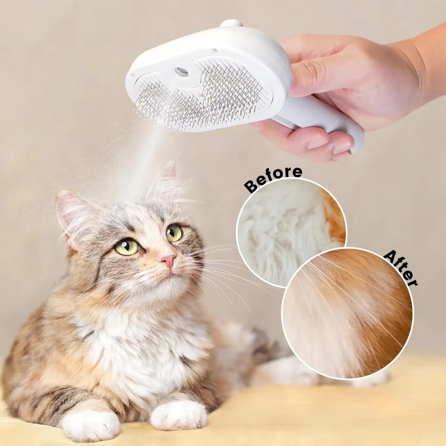 πΎ 3-in-1 Steam Pet Brush β Groom & Massage Comb π¨