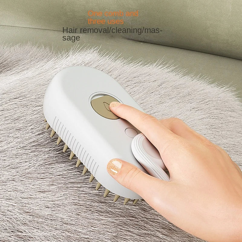 3-in-1 Steamy Dog Brush β Electric Spray Pet Grooming & Massage Comb