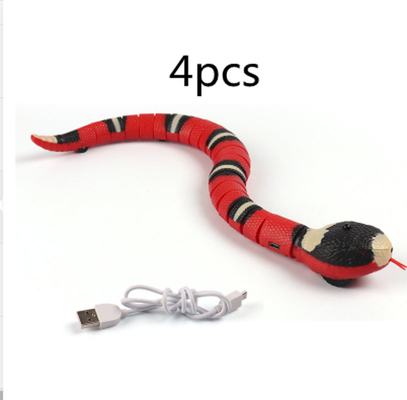 🐍 Smart Sensing Interactive Snake Cat Toy – Automatic Electronic Pet Teaser, USB Rechargeable 🐾