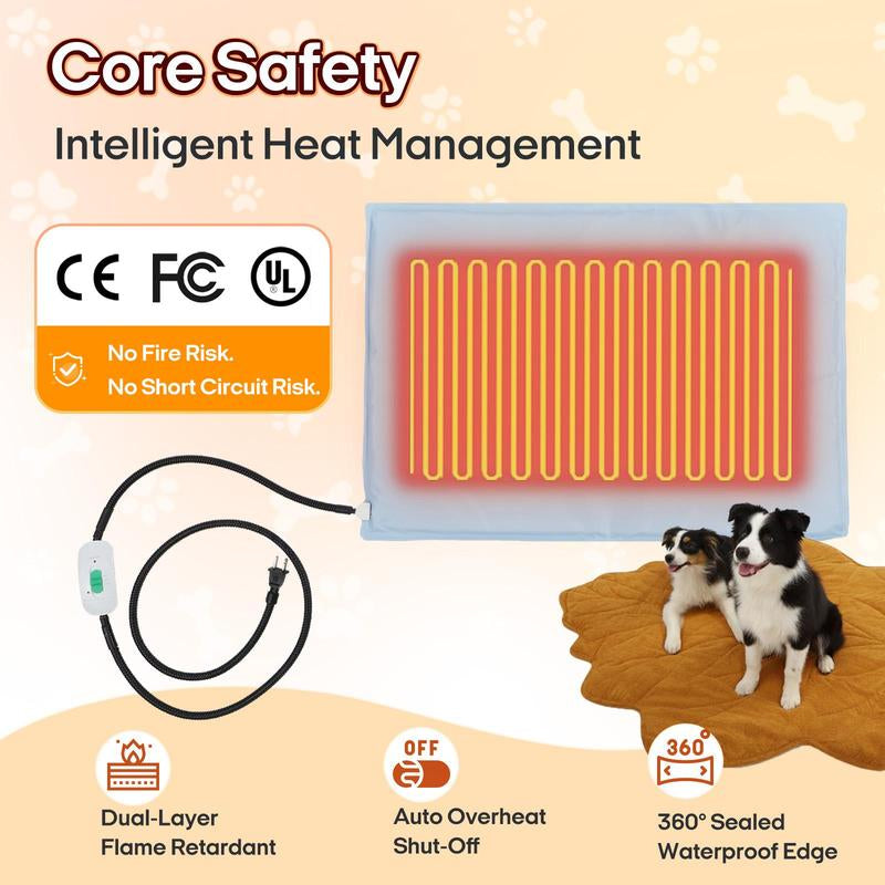 🔥 Vagascape Heated Pet Pad – Safe & Cozy Bed for Cats & Dogs 🐾