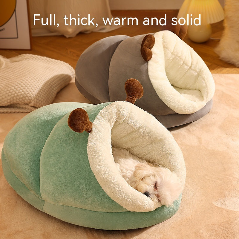 🐾 Pet Bed Winter Cat & Dog Slippers Nest 🐶🐱 – Thick, Warm & Cozy Haven 💕