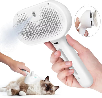🐾 3-in-1 Steam Pet Brush – Groom & Massage Comb 💨