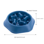 Anti-Choking Slow Feeder Bowl – Pet Puzzle Dish for Small & Medium Dogs or Cats)