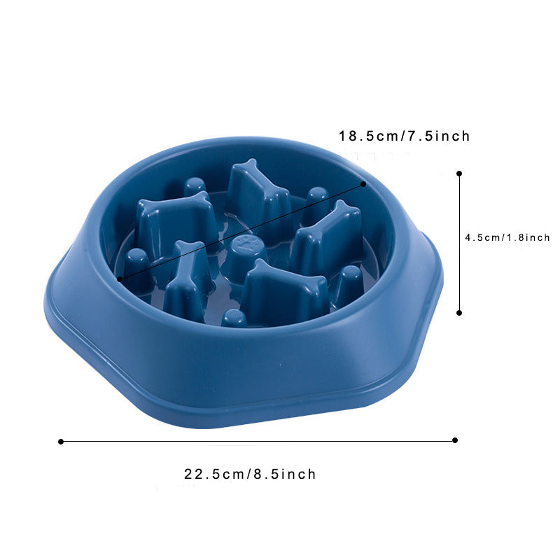 Anti-Choking Slow Feeder Bowl – Pet Puzzle Dish for Small & Medium Dogs or Cats)