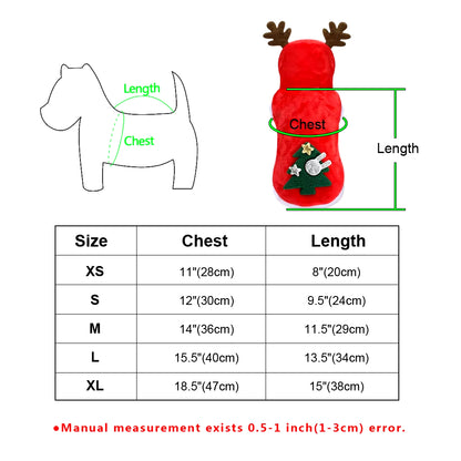🎅 Christmas Pet Santa Hoodie 🎄 – Cozy Outfit for Cats & Small Dogs 🐾