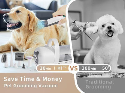 🐶 7-in-1 Pet Grooming Vacuum – Low-Noise All-in-One Kit 🐾