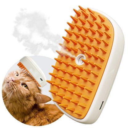 🐱 Cat Steam Brush – 4-in-1 Steamy Grooming & Anti-Static Shedding Comb 💨🐾