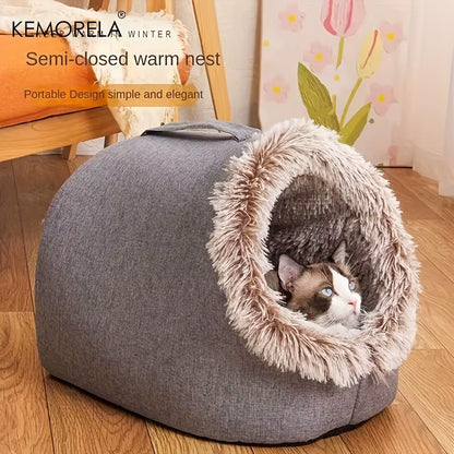 🐱 Cozy Cat Bed – Warm & Portable Pet Nest 💤