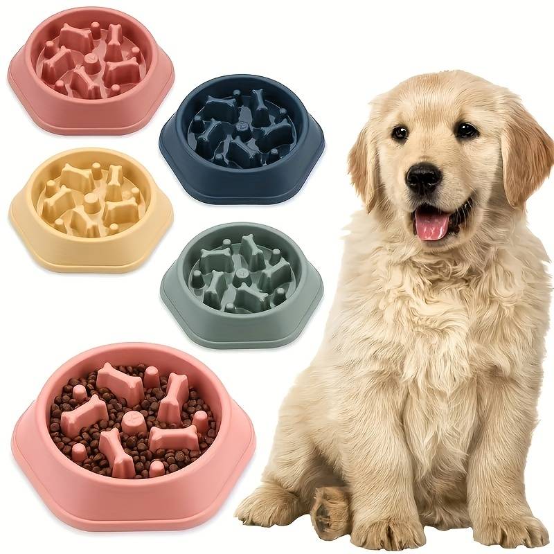 Anti-Choking Slow Feeder Bowl – Pet Puzzle Dish for Small & Medium Dogs or Cats)