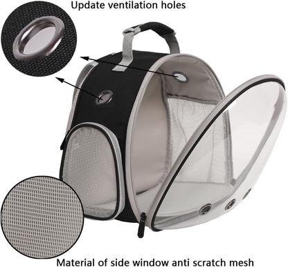 🚀 Small Animal Space Capsule Backpack – Clear Bubble Pet Carrier 🐹🦎🐦