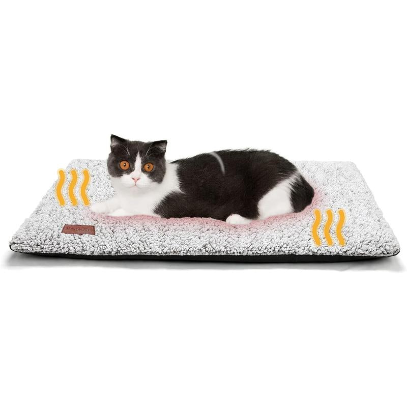 🐱 Self-Heating Cat Bed – No Electricity, Super Warm & Washable Pet Mat 🐶🔥