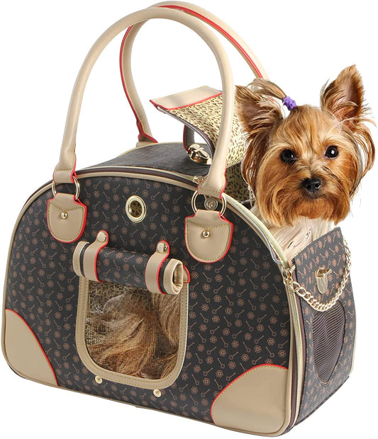 👜 Fashion PU Leather Dog & Cat Carrier Handbag