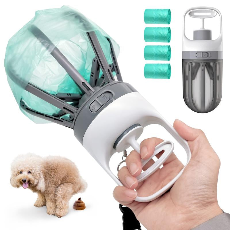 💩 Portable Dog Pooper Scooper – 2-in-1 Waste Picker with Bag Dispenser 🐾