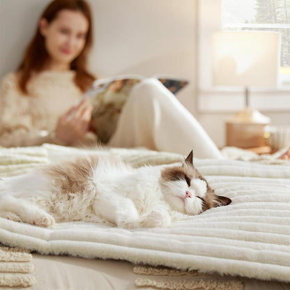 🐾 Self-Warming Pet Bed – Cozy Thermal Mat for Cats & Dogs 💤