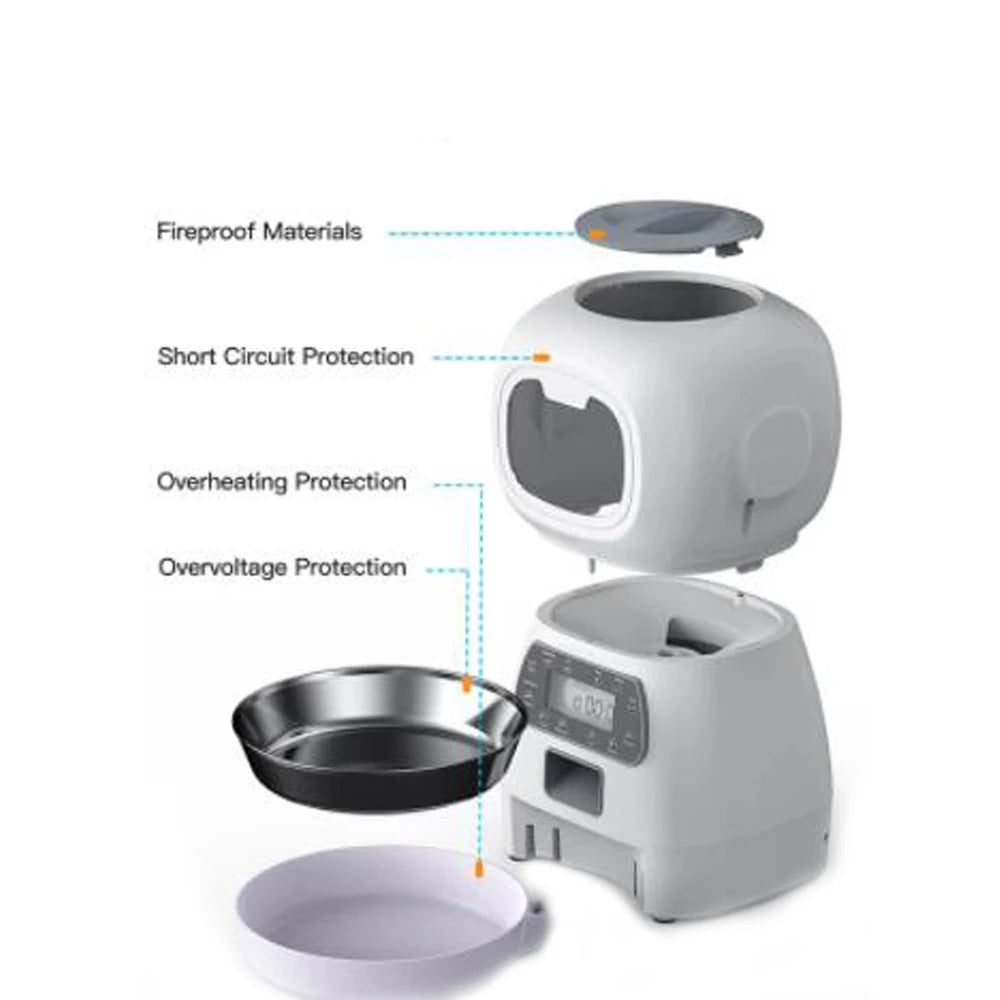 🐾 Automatic Pet Feeder 4.5L – Smart Food Dispenser for Cats & Dogs 🐶🐱