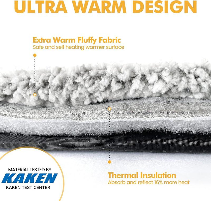 🐱 Self-Heating Cat Bed – No Electricity, Super Warm & Washable Pet Mat 🐶🔥