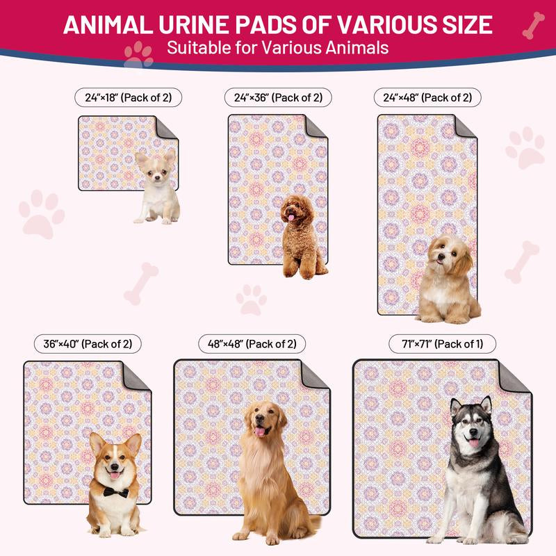 🐾 2-Pack Reusable Dog Pee Pads – Waterproof & Washable 💧)