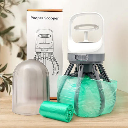 💩 Portable Dog Pooper Scooper – 2-in-1 Waste Picker with Bag Dispenser 🐾