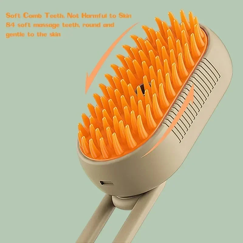 3-in-1 Steamy Dog Brush – Electric Spray Pet Grooming & Massage Comb