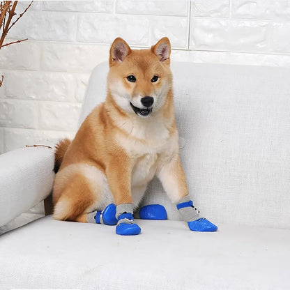 🐶 4Pcs Pet Winter Shoes – Warm, Waterproof & Anti-Slip Boots 🐾