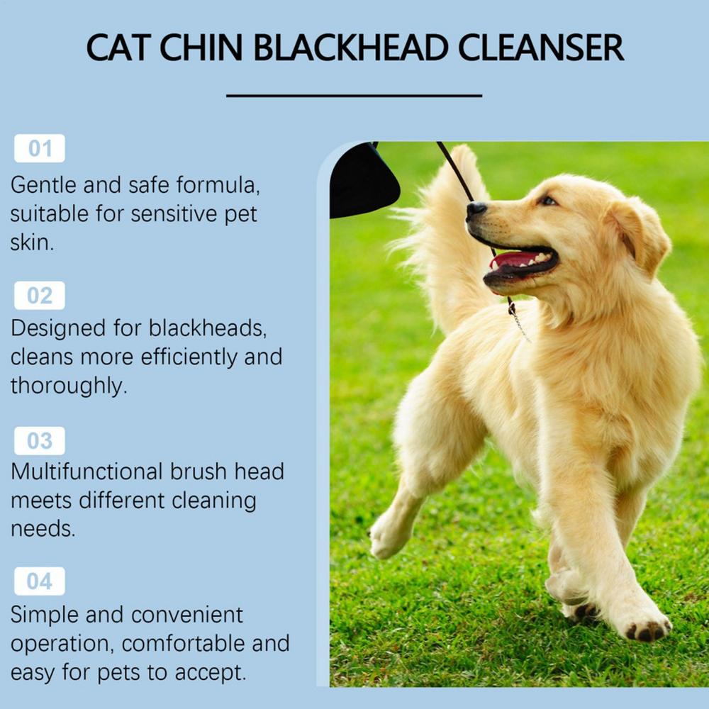 👉 Cat Chin Cleaner – 30g Gentle Blackhead & Acne Remover Lotion with Soft Brush | Deep Cleansing & Skin Care for Cats & Dogs