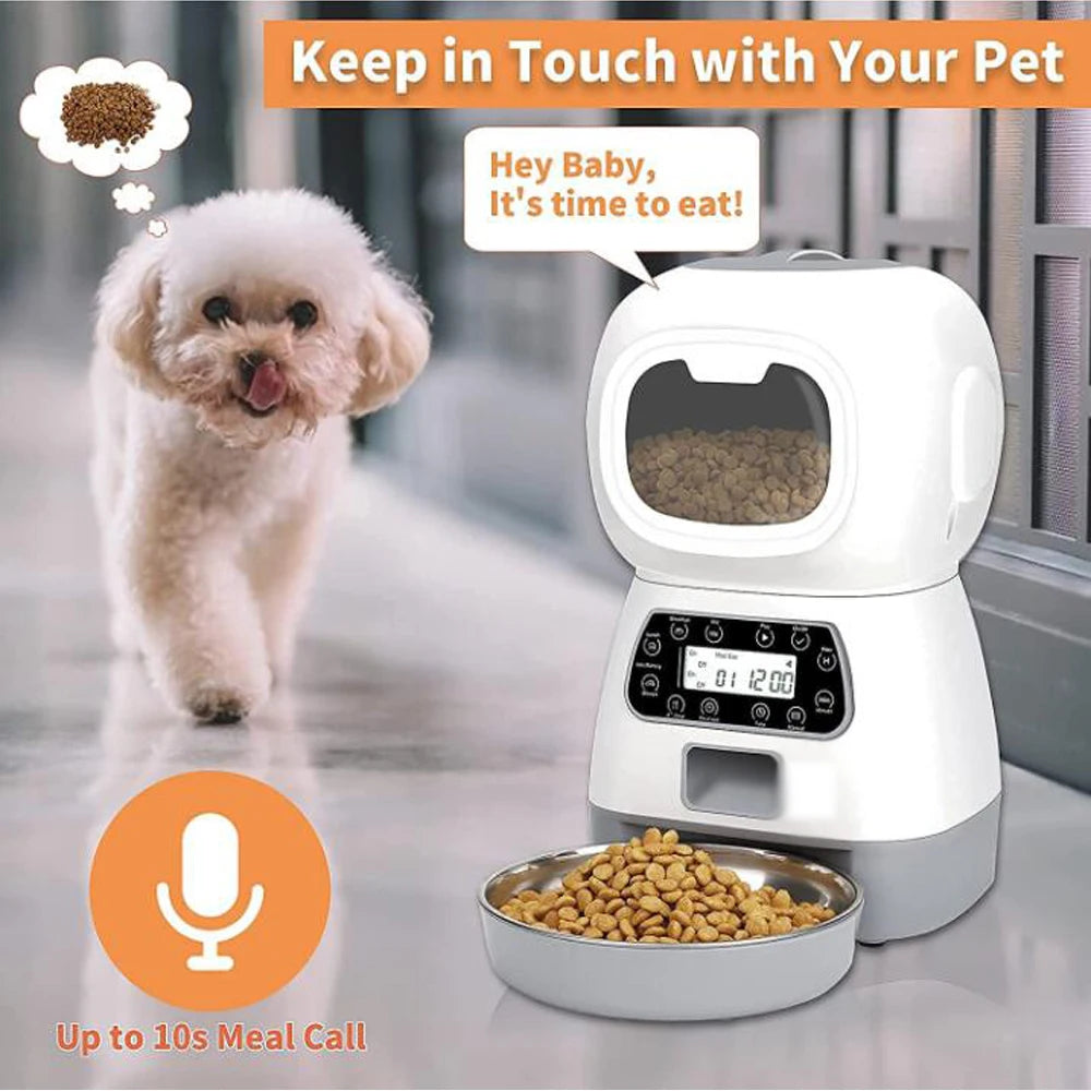 🐾 Automatic Pet Feeder 4.5L – Smart Food Dispenser for Cats & Dogs 🐶🐱