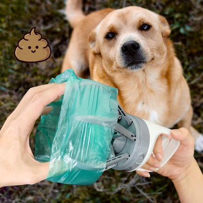 💩 Portable Dog Pooper Scooper – 2-in-1 Waste Picker with Bag Dispenser 🐾