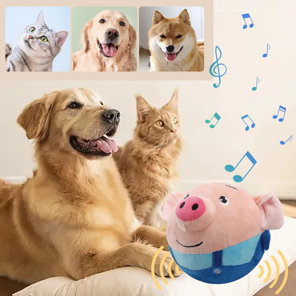 🐶 Electronic Bouncing Plush Ball – Interactive Talking Pet Toy 🎵