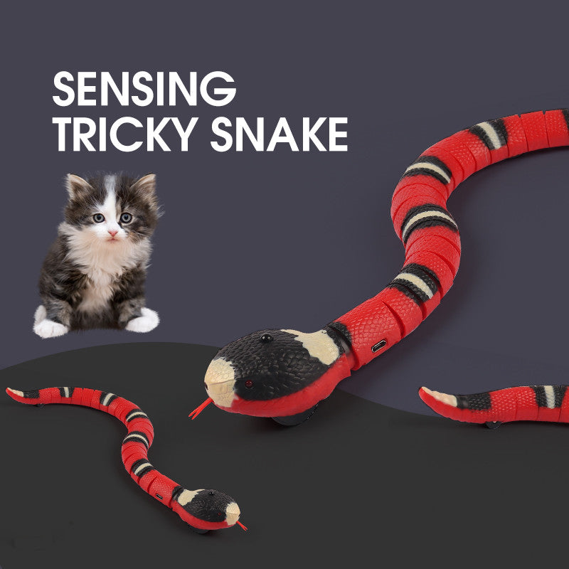 🐍 Smart Sensing Interactive Snake Cat Toy – Automatic Electronic Pet Teaser, USB Rechargeable 🐾