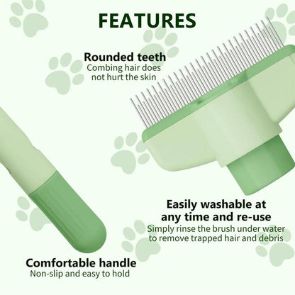  ChatGPT said:  🐾 Self-Cleaning Cat Comb – Dual-Length Grooming Tool 🐱