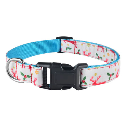 🎄 Christmas Dog Collar 🎁 – Adjustable Nylon Festive Collar for Dogs & Puppies 🐾