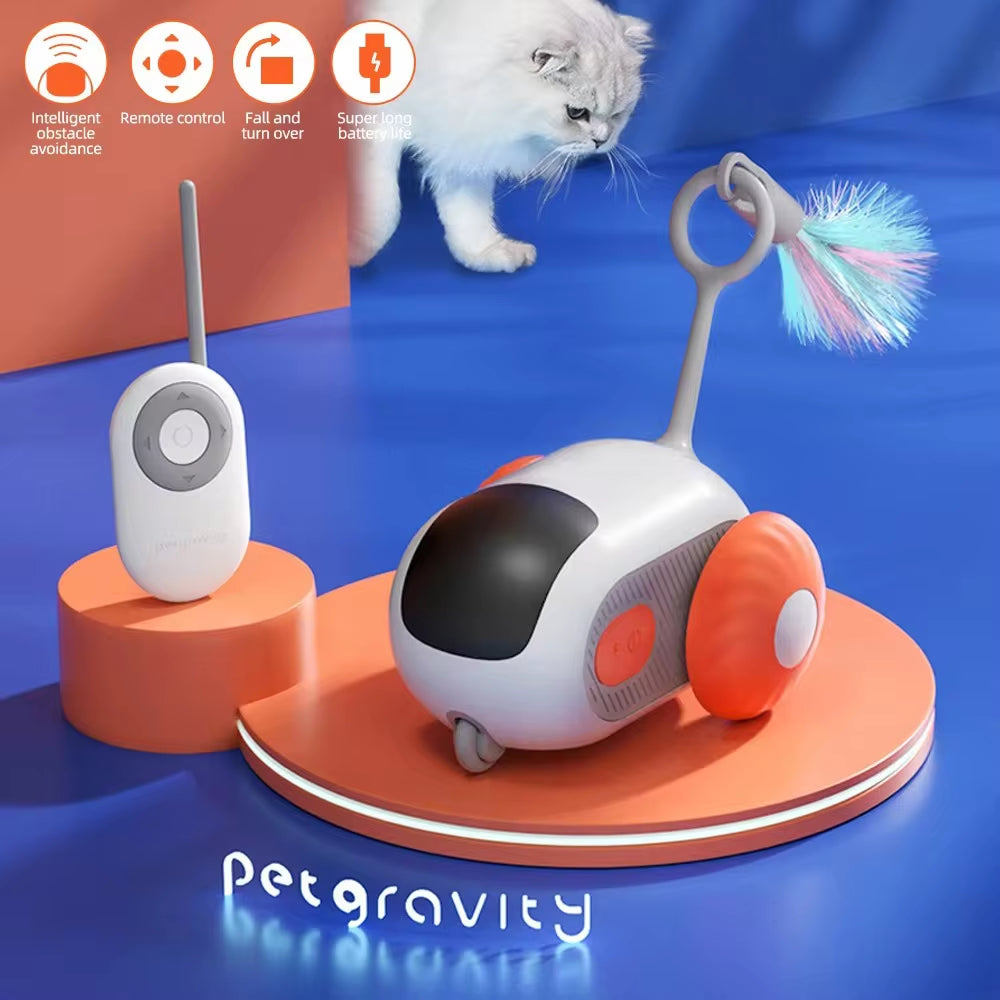 🚗 Smart Interactive Cat Toy Car – Automatic & Remote Control Fun Ball 🐱