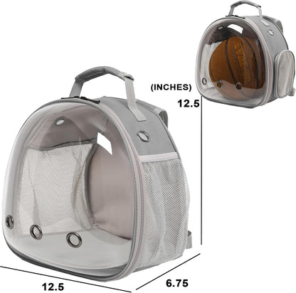 🚀 Small Animal Space Capsule Backpack – Clear Bubble Pet Carrier 🐹🦎🐦