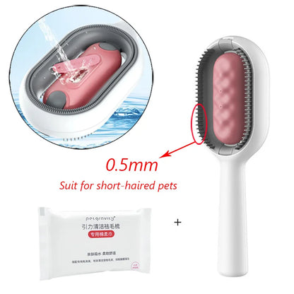 🐾 Double-Sided Hair Removal Brush for Cats & Dogs – Pet Grooming Comb with Wipes | Kitten Brush | Gato Accesorios 🐶