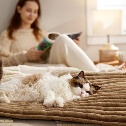 🐾 Self-Warming Pet Bed – Cozy Thermal Mat for Cats & Dogs 💤