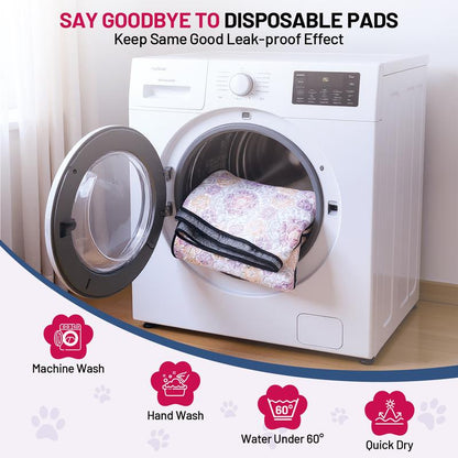 🐾 2-Pack Reusable Dog Pee Pads – Waterproof & Washable 💧)