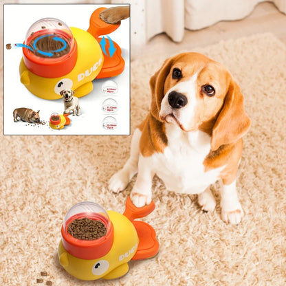 🦆 Cartoon Duck Dog Puzzle Feeder – Interactive Pet Food Dispenser Toy 🐾  Description: