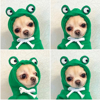 🍎 Cute Fruit Dog Hoodie 🍌 – Warm Fleece Pet Outfit for Small Dogs & Cats 🐾