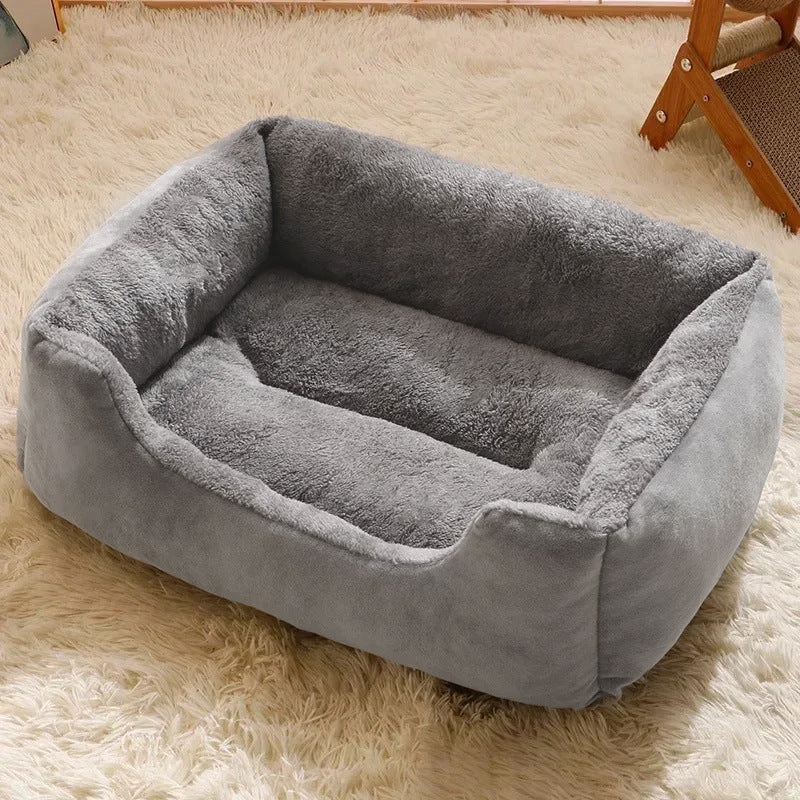 Luxury Plush Pet Bed for Cats & Dogs – Soft Warm Cushion House, Washable & Cozy Sleeping Nest