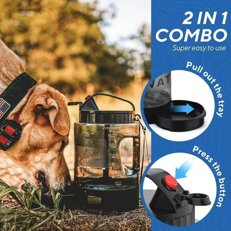 🐶 LEAD CLIMBER 2-in-1 Dog Water & Food Bowl – Portable Travel Feeder 🥤🐾