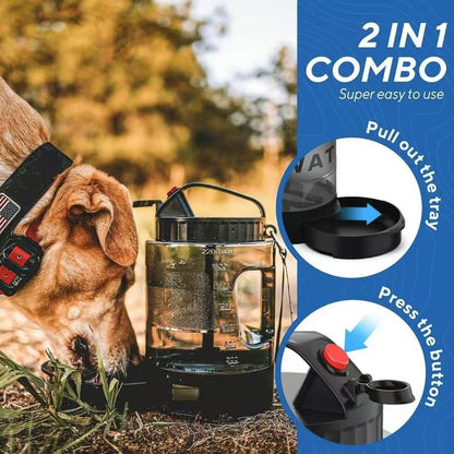🐶 LEAD CLIMBER 2-in-1 Dog Water & Food Bowl – Portable Travel Feeder 🥤🐾