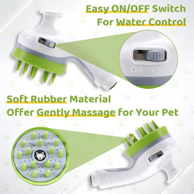 🚿 3-in-1 Pet Shower Kit – High-Pressure Bath & Grooming Tool 🐾
