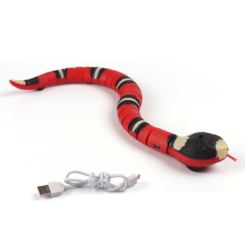 🐍 Smart Sensing Interactive Snake Cat Toy – Automatic Electronic Pet Teaser, USB Rechargeable 🐾