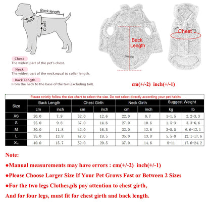 Pet Dog Soft Fleece Clothes Cute Hoodie Coat for Small Medium Dogs Cats Autumn Winter Puppy Hooded Jacket Sweater Pug Apparel