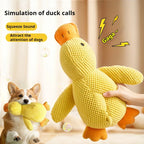 Dog Plush Companion Toy – Soft Duck Squeaker for Teeth Grinding, Stress Relief & Sleep Comfort