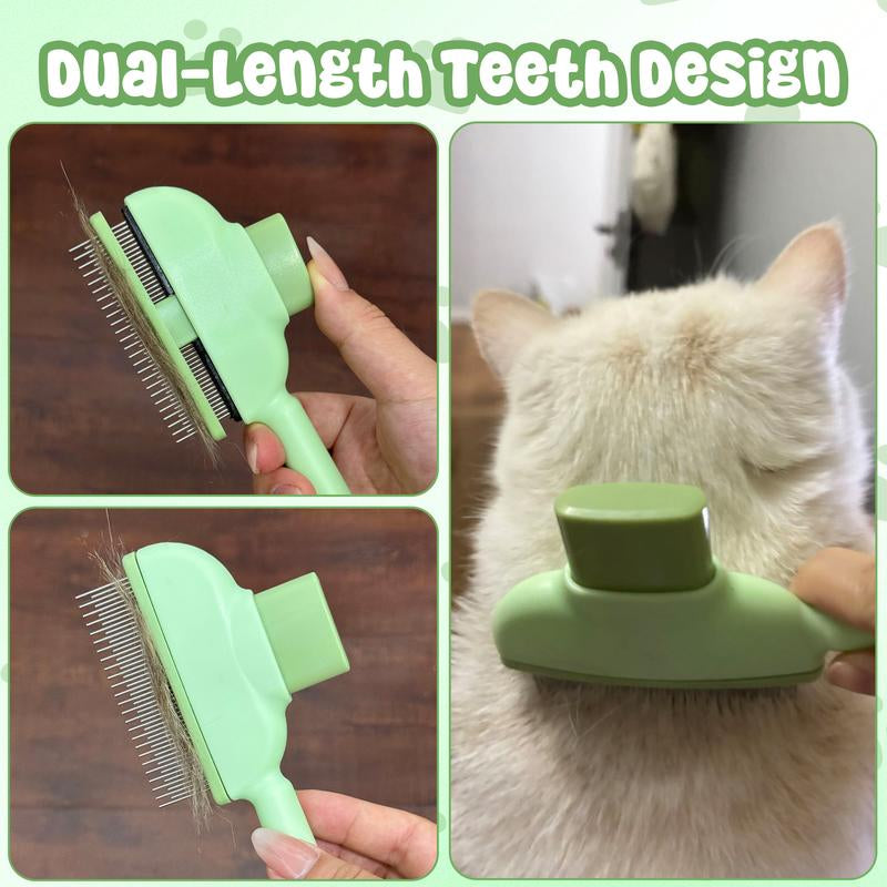  ChatGPT said:  🐾 Self-Cleaning Cat Comb – Dual-Length Grooming Tool 🐱